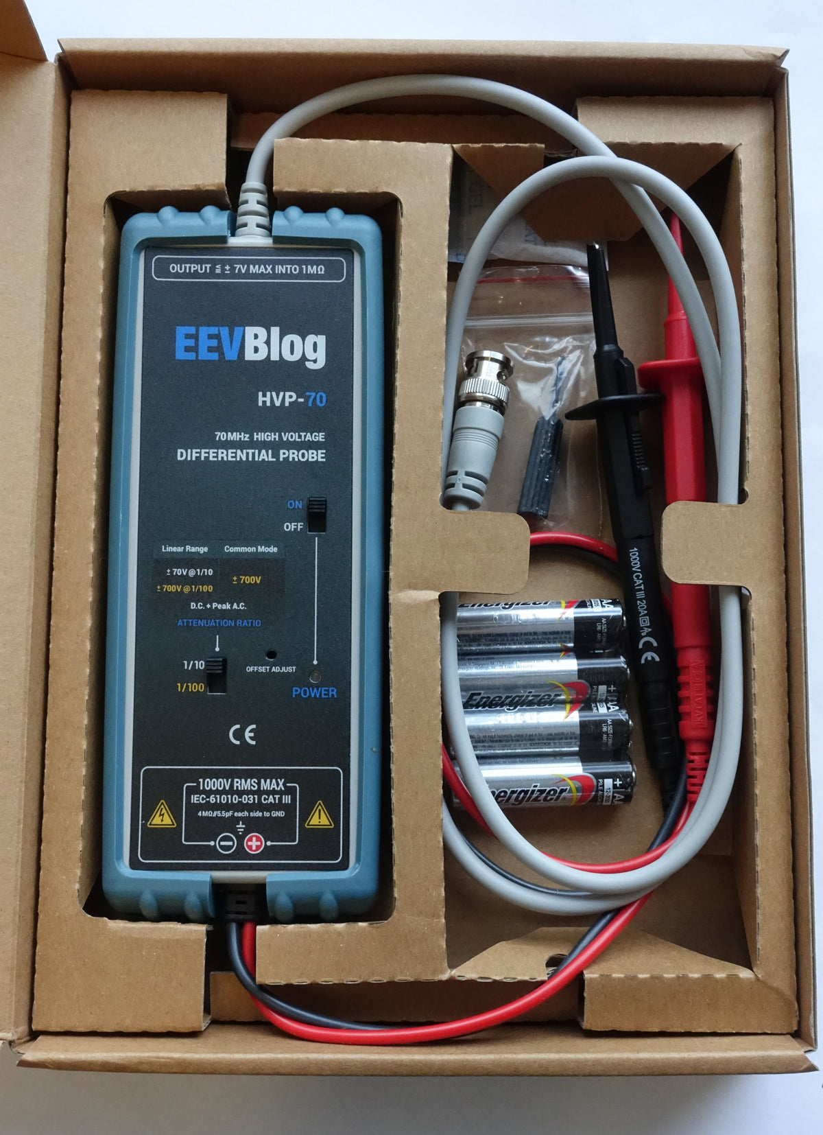 HVP70 70MHz Differential Probe – EEVblog Store
