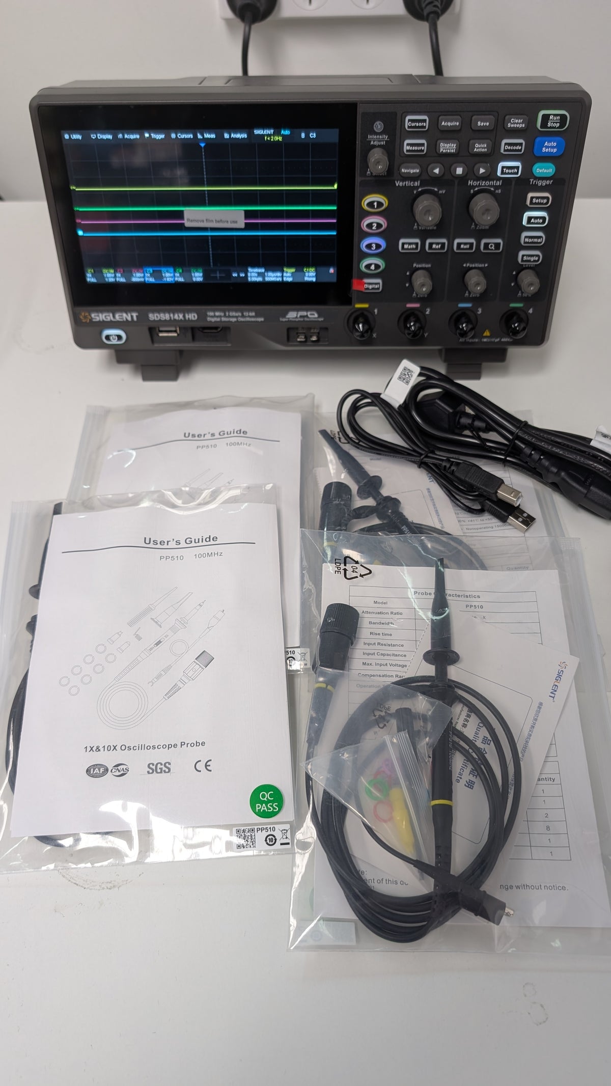 Siglent SDS814X HD 100MHz 12bit 4CH 2GS/s Oscilloscope