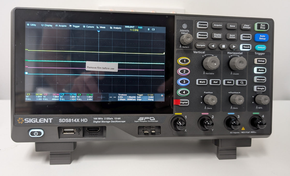 Siglent SDS814X HD 100MHz 12bit 4CH 2GS/s Oscilloscope